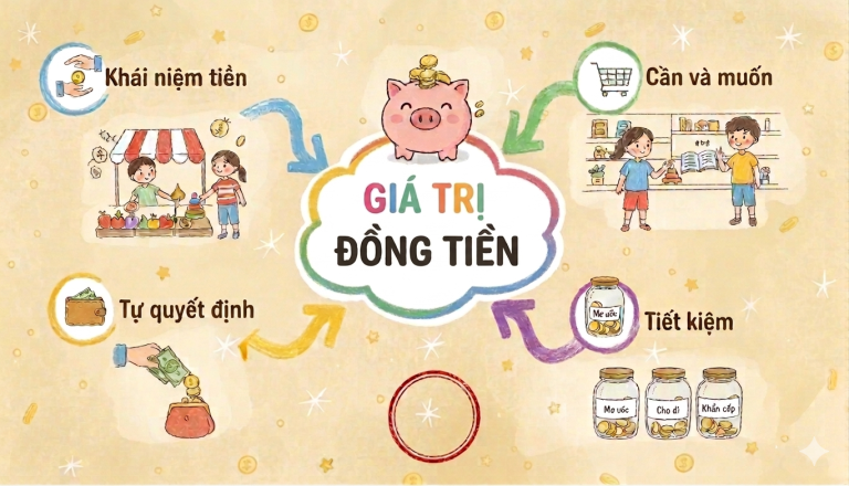 Dạy trẻ giá trị đồng tiền