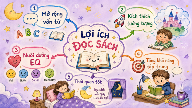 Lợi ích của việc đọc sách cho trẻ nhỏ